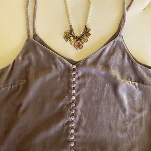 Madewell short velvet tank cami, size 10, NWT.